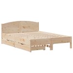 vidaXL Cadre de lit sans matelas 135x190 cm bois de pin massif