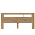 vidaXL Tête de lit à LED chêne artisanal 220x18 5x103 5 cm