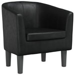 vidaXL Fauteuil cabriolet noir similicuir