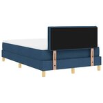 vidaXL Lit ressort avec matelas bleu 120x200 cm en tissu
