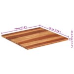 vidaXL Dessus de table bois massif d'acacia 25-27 mm 70x70 cm