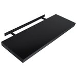 vidaXL Étagères murales flottantes 2 Pièces Noir 120x20x3 8 cm