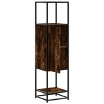 vidaXL Buffet haut chêne fumé 35 5x35x139 cm bois d'ingénierie métal
