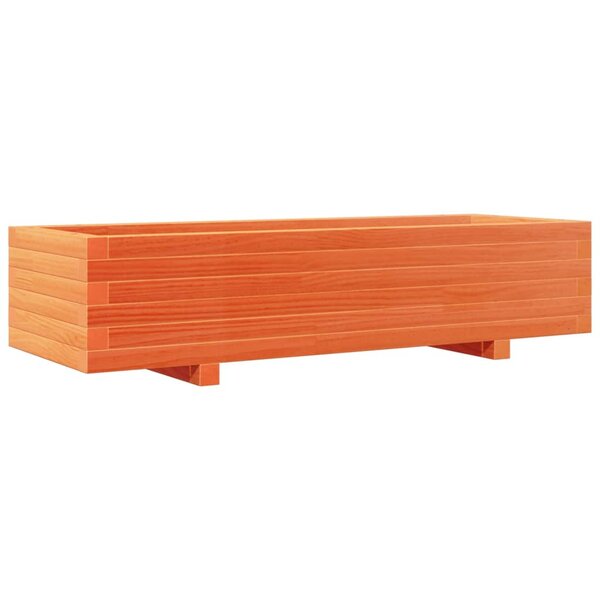 vidaXL Jardinière cire marron 110x40x26 5 cm bois de pin massif