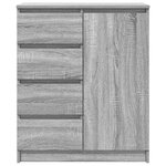 vidaXL Buffet avec tiroirs sonoma gris 71x35x84 cm bois d'ingénierie