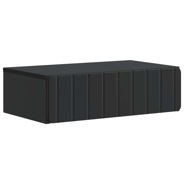 vidaXL Table d'appoint murale Noir 59 x 34 5 x 17 cm Bois d'ingénierie