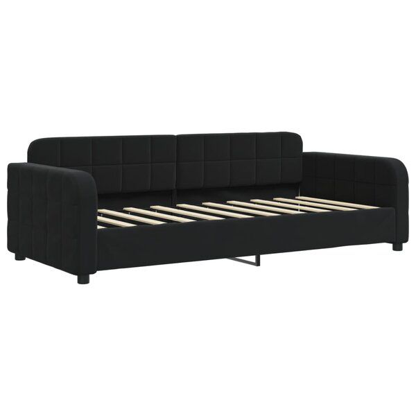 vidaXL Lit de repos noir 90x190 cm velours