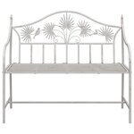 vidaXL Banc Blanc Métal 104 x 52 5 x 89 cm Fabriqué pour Durer