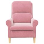 vidaXL fauteuil Rose 76 x 94 x 102 cm Velours