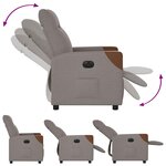 vidaXL Fauteuil inclinable électrique Taupe Tissu