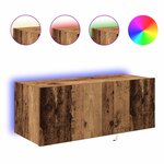 vidaXL Meuble TV mural Bois Ancien 80 x 35 x 31 cm Bois d'ingénierie