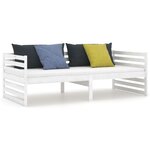 vidaXL Lit de jour sans matelas blanc bois de pin massif 90x200 cm