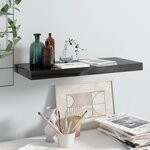 vidaXL Étagère murale flottante Noir brillant 60x23 5x3 8 cm MDF