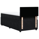 vidaXL Sommier à lattes de lit avec matelas Noir 90x200 cm Velours