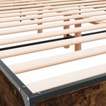 vidaXL Cadre de lit sans matelas chêne fumé 120x200 cm