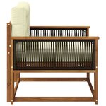 vidaXL Sofa de milieu extérieur Bois d'Acacia Massif Naturel