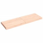vidaXL Dessus de table bois massif non traité bordure assortie
