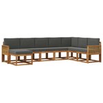 vidaXL Ensemble de canapés d'extérieur 8 Pièces Naturel et Anthracite