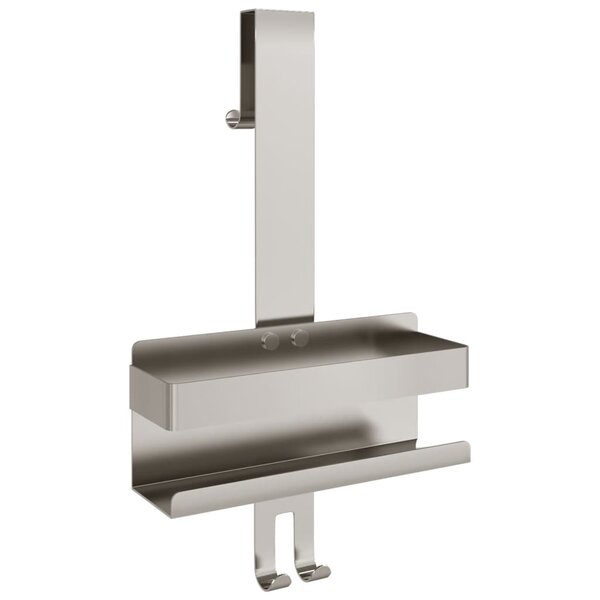 vidaXL Support de douche suspendu acier inoxydable 304 brossé