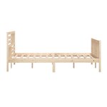 vidaXL Cadre de lit sans matelas bois massif 160x200 cm