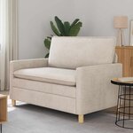 vidaXL Canapé Crème 126 x 81 x 87 5 cm Polyester