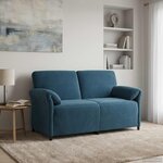 vidaXL Sofa 2 places Bleu 158 x 83 x 95 cm Velours