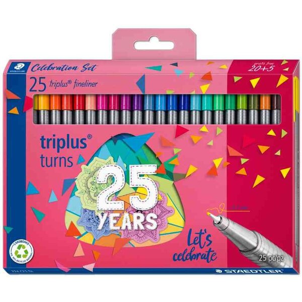 Fineliner triplus  set anniversaire 20 + 5 STAEDTLER