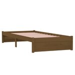 vidaXL Cadre de lit sans matelas marron miel bois massif 90x190 cm