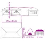 vidaXL Tente de fête pop-up 575 x 288 x 245 cm Beige