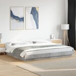 vidaXL Cadre de lit sans matelas gris béton 200x200 cm