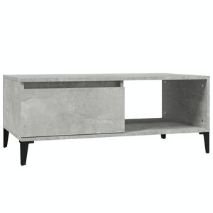 vidaXL Table basse Gris béton 90x50x36 5 cm Bois d'ingénierie
