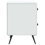 vidaXL Cabinet de chevet Blanc 43 x 34 5 x 47 5 cm Bois d'ingénierie