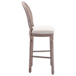 vidaXL Tabourets de bar lot de 2 blanc lin