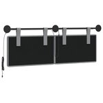 vidaXL Tête de lit suspendue Avec lumière LED Gris clair Tissu