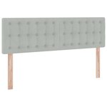 vidaXL Lit de Rangement avec matelas Gris clair 140 x 200 cm Velours