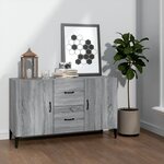 vidaXL Buffet sonoma gris 100x36x60 cm bois d'ingénierie