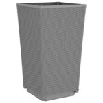 vidaXL Jardinières 2 Pièces gris clair 32 5x32 5x57 cm polypropylène