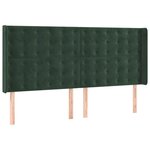 vidaXL Sommier à lattes de lit matelas et LED Vert foncé 180x200 cm