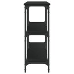 vidaXL Table console noir 200x29x75 cm bois d'ingénierie