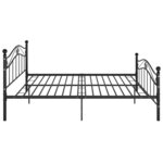 vidaXL Cadre de lit sans matelas noir métal 140x200 cm
