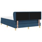 vidaXL Lit à Ressorts Bleu avec Matelas – 140x200 cm Tissu