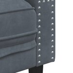 vidaXL Canapé Chesterfield avec traversins 2 places gris foncé velours