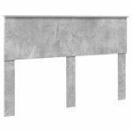 vidaXL Cadre de lit Gris béton 140 x 190 cm Bois d'ingénierie