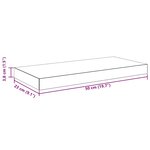 vidaXL Étagère murale flottante gris 50x23x3 8 cm MDF