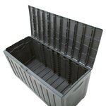 vidaXL Boîte de rangement Noir 118x53x57 cm Polypropylène