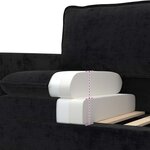 vidaXL Ensemble de Canapés 2 Pièces Noir Polyester