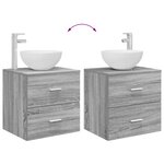 vidaXL Meuble lavabo mural Sonoma gris 49 5 x 35 x 63 cm