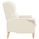 vidaXL fauteuil Crème 76 x 94 x 102 cm tissu