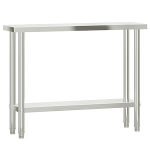 vidaXL Table de travail de cuisine 110x30x85 cm acier inoxydable