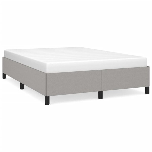 vidaXL Cadre de lit sans matelas gris clair 140x190 cm tissu
